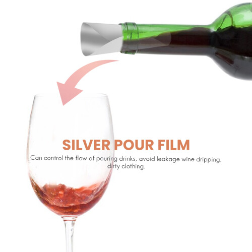 50Pcs 3inch Silver Wine Pourer Disk Drip-proof Drip Pouring Pour Spout 2