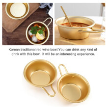 Tazones Makgeolli de 2 Piezas Tazones Tradicionales Coreanos de Aluminio para Vino de Arroz Crudo Coreano