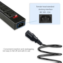 IEC 320 C13 to C20 AC Power Supply Extension Cord Adapter for PDU UPS(1.8M)