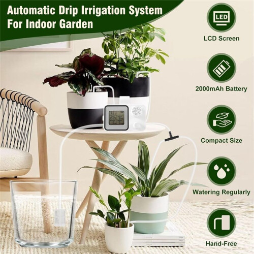 Automatic Drip Irrigation Kit,15 Potted Indoor Houseplants Support,Indoor Automatic Watering System for Plants 1
