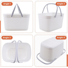 Plastic Hand Basket Bathroom Storage Baskets with Handle Household Storage Tools Large Capacity