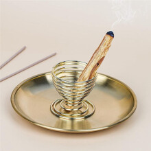 4Pcs Burner, Incense Holder for Incense Sticks/Coil Incense/Incense Cones, Brass Ash Catcher for Meditation Yoga Room