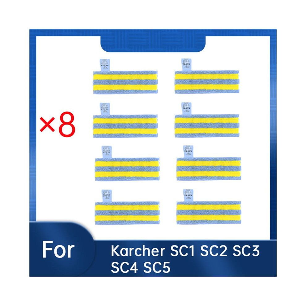 8 Pcs Steam Microfiber Mop Cloths For Sc1 Sc2 Sc3 Sc4 Sc5 Steam Mop Accessories Replacement Parts 4711832188533
