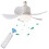 Led Ceiling Fan Light E27 with Remote Control for Dimming, Suitable for Living Room, Study, Household Use, 85-265V 1