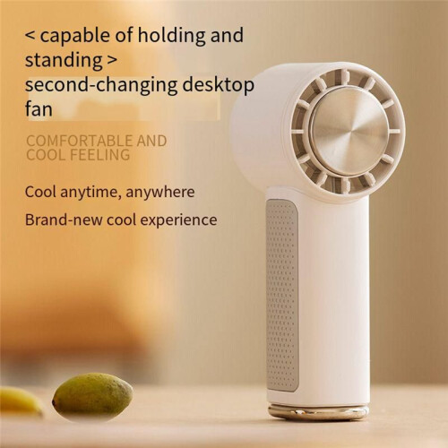 Draagbare Handventilator -Airconditionerventilator, 2000 MAh USB Oplaadbaar, Wit, A