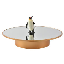 25cm 360 Degree Gold Mirror Panoramic Display Electronic Rotating Turntable Live Shooting Electric Rotating Stand