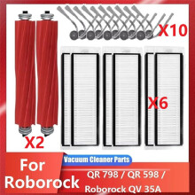 Compatible for QR 798 / QR 598 / QV 35A Vacuum Parts Main Roller Side Brush HEPA Filter Accessories