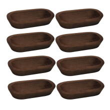 8 Pcs Wooden Dough Bowls for Candle Making Wood Dough Bowls Bulk for Decor Hand Carved Wood Decorations for Food Bread