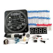 Digital DIY Electronic Clock Kit Light Control Rotation Digital LED Temperature  Display Tool for Soldering Practice