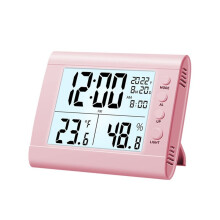 LED Display Elektronisk Klocka med Dag och Datum Stereo Digital Display Snooze Väckarklocka Inomhustemperatur Skrivbordsklocka,C