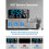13.8in Large Digital WallClock with Remote Control,Dual Alarm with  LED Screen Dispaly,Night Light,Humidity,Date,Week 5