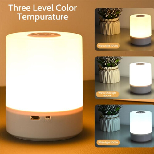 3 Color Stepless Dimming Light USB Night Light 4800mAh Rechargeable Touch Control Eye Caring Night Light 2