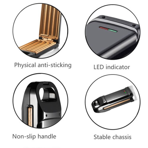 Fried Dough Stick Machine Household Double-Sided Heating Bread Machine Waffle Machine Waffle Stick EU Plug