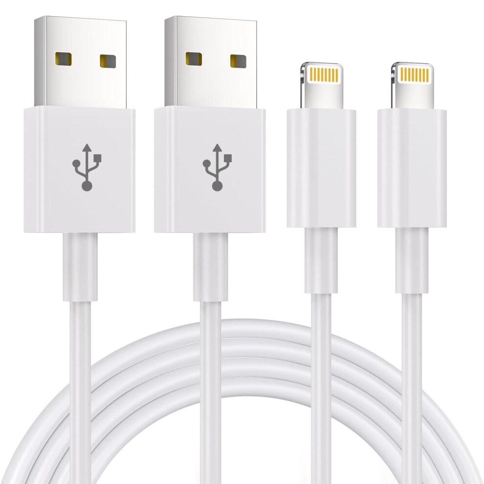 2Pack 1.8M Iphone Charger Cable [Apple Mfi Certified] Lightning To Usb Cable Lead 6 Foot, 2.4A Fast Charging Cable For Iphone 14 13 12 11 Pro Max Xs 8000003748796