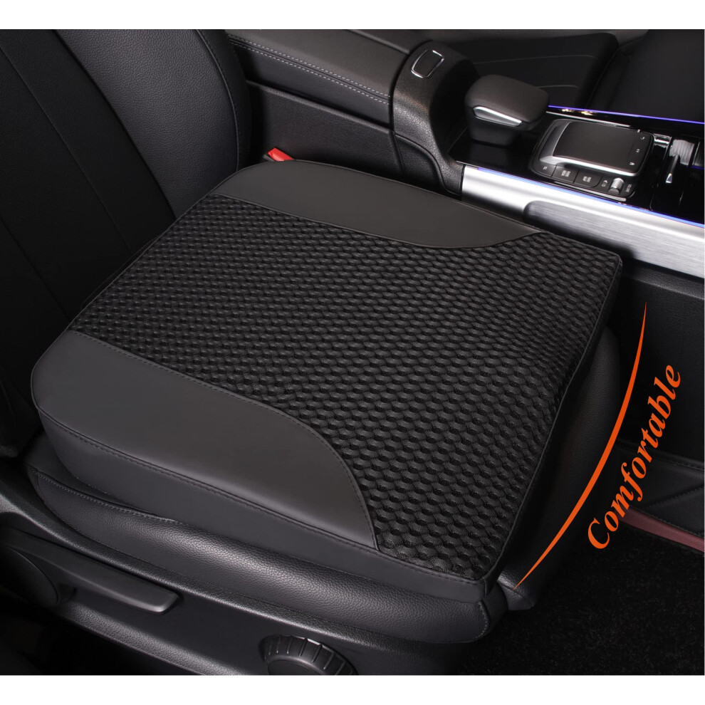 Kingphenix Car Seat Cushion ? Memory Foam Pad For Driving Comfort ? Boosts Height And Relieves Coccyx & Lower Back Pain ? Car, Truck, Office Chiar - 5051224103201
