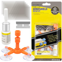 DISTANCEE Windscreen Repair Kit, Car Windscreen Crack Repair Kit with Durable Resin, Fix Auto Windscreen Glass Cracks, Chip, Bulls Eye, Star Break,