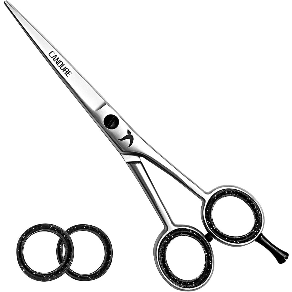 Candure Hairdressing Barber Hair Scissor For Professional 6.5 Inch Hairdressers Barbers Stainless Steel Hair Cutting Shears - For Salon Barbers, Men,