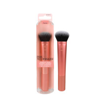 Real Techniques Expert Face Makeup Brush, For Liquid and Cream Foundation, Blush, and Bronzer, Buildable Coverage for Base Makeup, Dense, Synthetic
