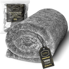 CarMax? - Original Twisted Loop Car Drying Towel - Double-Sided XXL - 90cm x 60cm 1400gsm Microfibre Towel for fast streak-free drying and detailing.