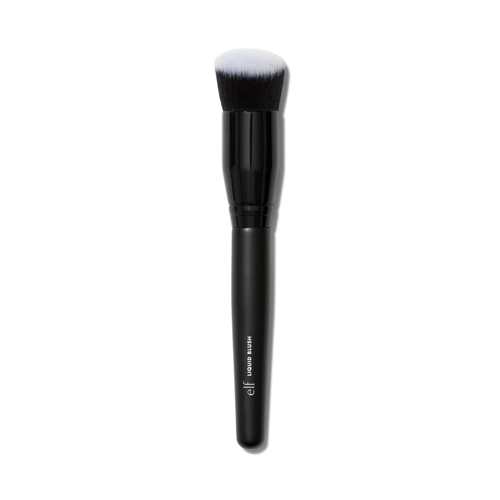 E.l.f. Cream Camo Liquid Blush Brush, Angled Blush Brush Ideal For Applying & Blending Colours On Cheeks, Soft, Dense Bristles, Vegan & Cruelty-Free
