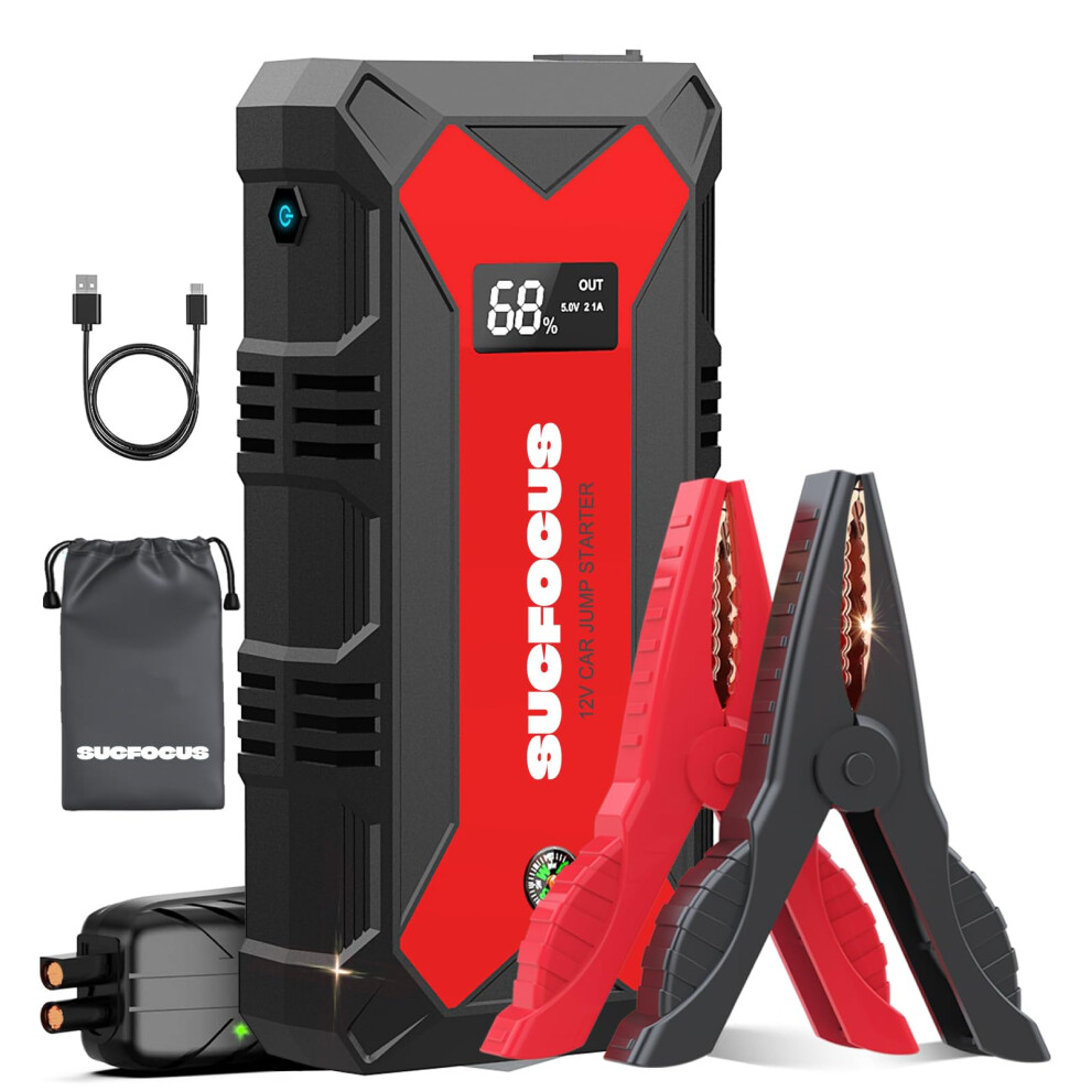 Jump Starter Power Pack, 4000A Car Battery Booster Jump Starter (For 9.0L Gas Or 8.5L Diesel Engine), Car Jumper Starter Power Bank With Jump Leads, 8000003743593