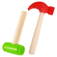 BLMHTWO 2pcs Toy Hammer Wooden Hammer Toys Simulation Wooden Hammers Plastic Small Hammer Toy Tools Maintenance Tools Educational Toys for Teens Girls