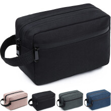 FUNSEED Travel Toiletry Bag for Women and Men, Shaving Bag for Toiletries Accessories, Foldable Storage Bags with Handle for Cosmetics Brushes