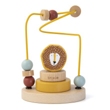 Trixie Wooden Beads Maze - Mr. Lion - Interactive & Educational Wooden Toy for Babies - FSC-Certified Wood, BPA-Free, Durable Activity Center - 6m+,