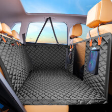 JOEJOY Back Seat Extender for Dogs - Dog Car Seat Cover for Dogs Waterproof & Foldable, Non-Slip Back Seat Cover with Hard Bottom for Cars, Trucks and