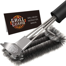 BBQ Grill Cleaning Brush&Scraper ? Barbecue Wire Brush for Grill? 18'' Stainless Grill Grate Cleaner - Safe Grill Accessories&Tools for Weber