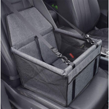 Pet Car Booster Seat Travel Carrier Cage, Oxford Breathable Folding Soft Washable Travel Bags for Dogs Cats Small Pet