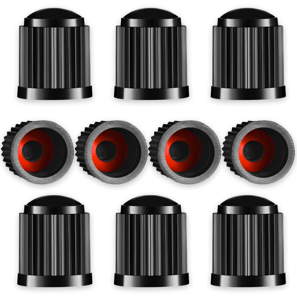 10 Pcs Dust Cap, Tyre Valve Caps With O Seal Ring, Universal Stem Dust Covers For Suv, Cars, Bike, Motorcycles, Trucks, Heavy-Duty, Airtight Seal, 8000003757880
