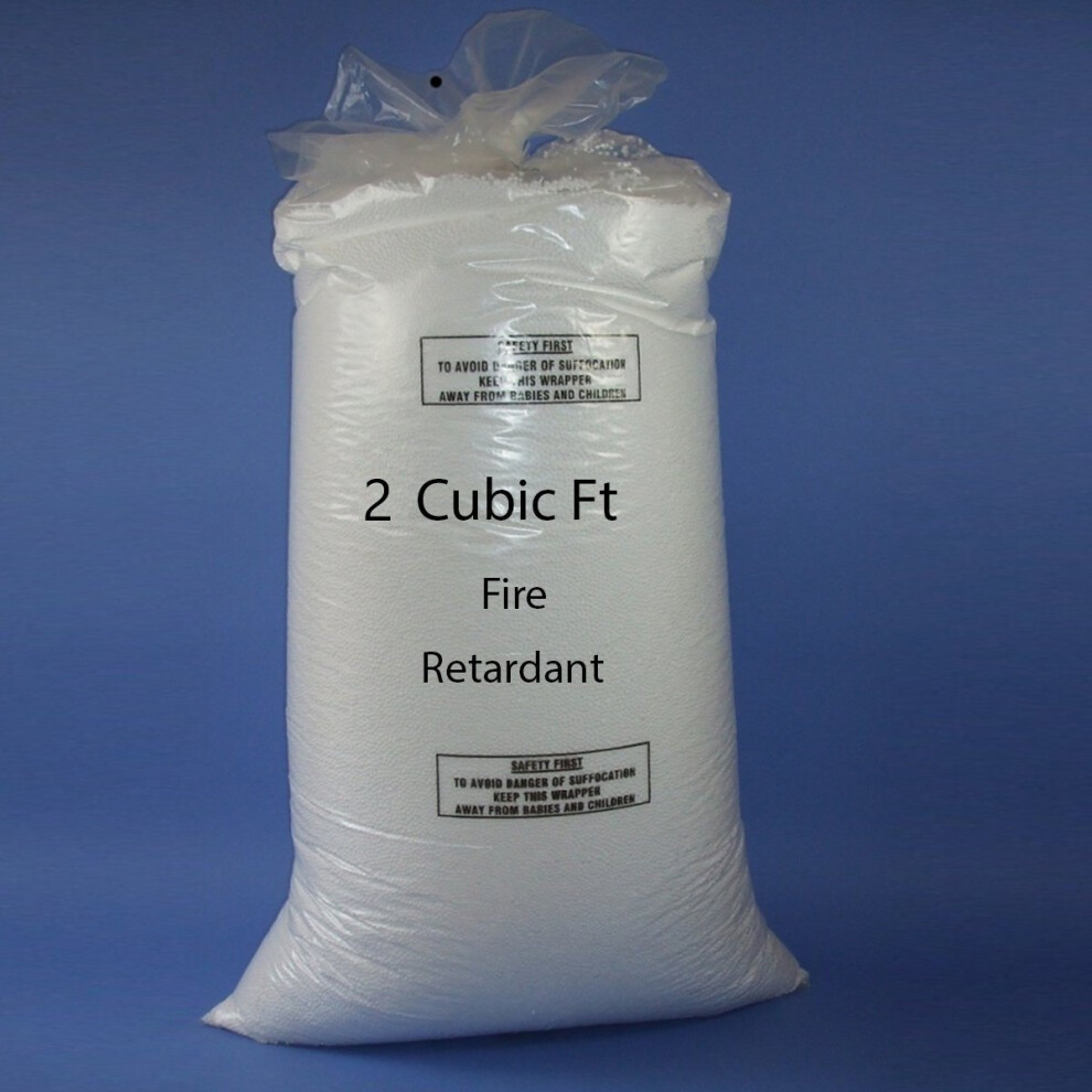 Bean Bag Filling Refill Booster Polystyrene Extra Beads Top Up Bag Beans Balls Various Sizes (2 Cubic Feet) White 8000003753479