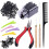 Duufin Hair Extensions Tools Kit 500 Pcs Black Micro Ring Beads 1 Pc Micro Beads Plier 2 Pcs Loop Needle Threader Pulling Hook 4 Pcs Plastic Alligator 1