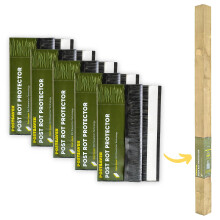Postsaver Pro-Wrap Standard | Wood Protector | Post Saver Sleeves with Dual-Layer Rot Protector | Fence Protector | 20-Year Guarantee | Fits 3x3? to