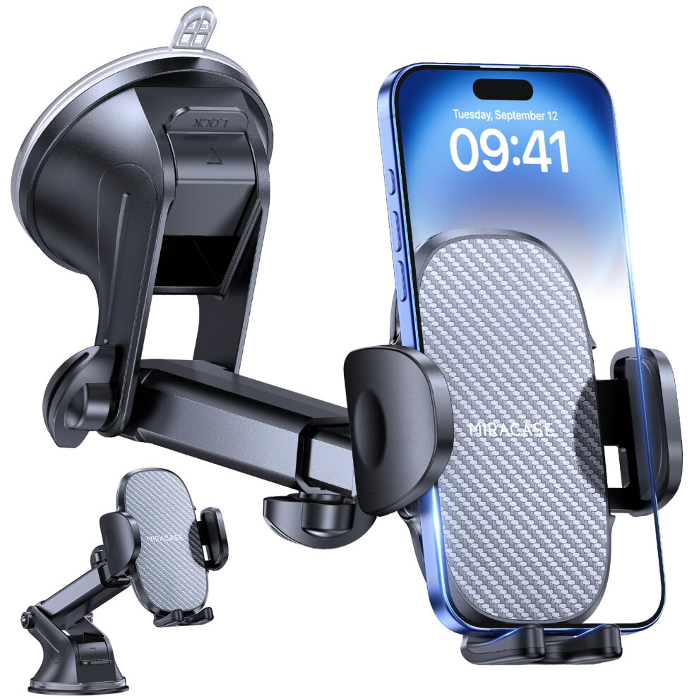 Miracase Car Phone Holder For Cars Dashboard Windscreen Desk, 3In 1 Mobile Phone Mount Automobile Cradle 360? Rotatable Stand Gps Vehicle Mount For 8000003753288