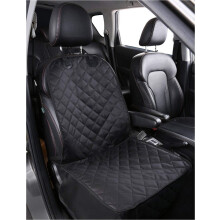 Alfheim Nonslip Rubber Backing Front Seat Cover with Anchor and an Adjustable Pet Dog Car Seat, Black, One Size