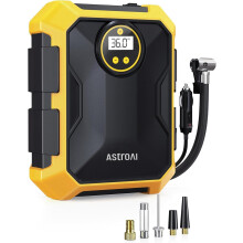 AstroAI Tyre Inflator 12V DC Portable Air Compressor, Car Accessories, Auto Tyre Pump 101PSI with LED Light, Digital Air Pump for Car Tyres Bicycles