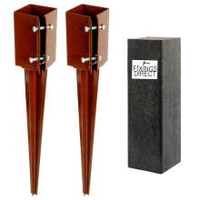 [FIXINGS DIRECT?] 75mm (3") Industrial Fence Post Spike Support 600mm Long Drive Down Post Spike (Includes Driving Tool) (2)
