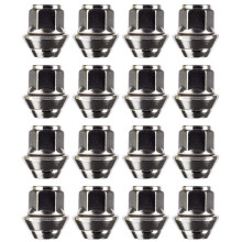 RYBO Set of Alloy Wheel Nuts. M12 x 1.5, Taper Washer, 19mm Hex for Use With Ford Alloy Wheels & More (16)