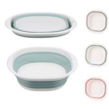 Collapsible Washing Up Bowl, Portable Wash Basin Silicone Plastic Basket Multipurpose Outdoor Travel Basin Camping Sink, Space Saving Folding Washtub