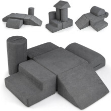 Maxmass Baby Climb and Crawl Foam Play Set, 6Pcs Toddlers Soft Foam Blocks with Carrying Handles, Kids Soft Play Equipment for 12-36 Months Old