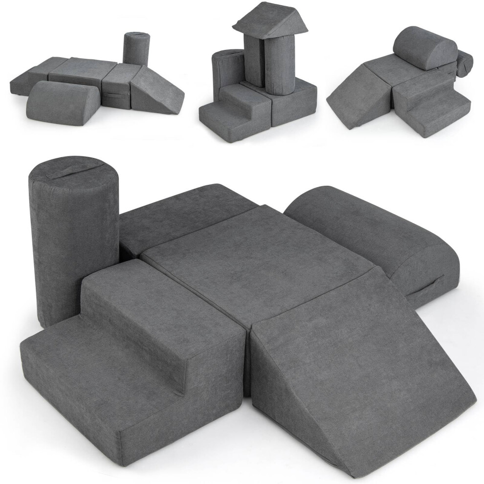 Baby Climb And Crawl Foam Play Set, 6Pcs Toddlers Soft Foam Blocks With Carrying Handles, Kids Soft Play Equipment For 12-36 Months Old Maxmass
