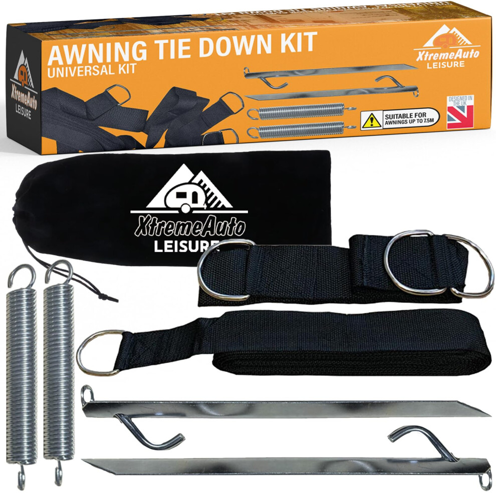 Xtremeauto Awning Tie Down Kit Storm Straps - Storm Straps For Caravan Awnings Motorhome Awning Straps For Awnings Up To 7.5M, Universal Caravan 8000003759891