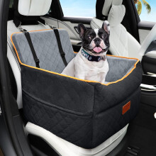 HEGGCOOE Small Dog Car Seat, Memory Foam Dog Booster Seats with Thick Cushion for Medium Dogs Under 35lbs, Detachable Washable Pet Car Seat with