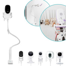 Flexi Twist | Universal Baby Monitor Holder | Secure with Straps & Clamp to Furniture | No Drilling Required | Flexible Baby Camera Mount | Baby