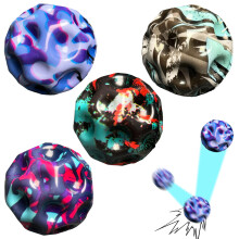 DALAETUS 4 Pcs Moon Balls, Space Jump Toy for Kids, Ultra High Bouncing for Sport Training, Indoor Outdoor Play