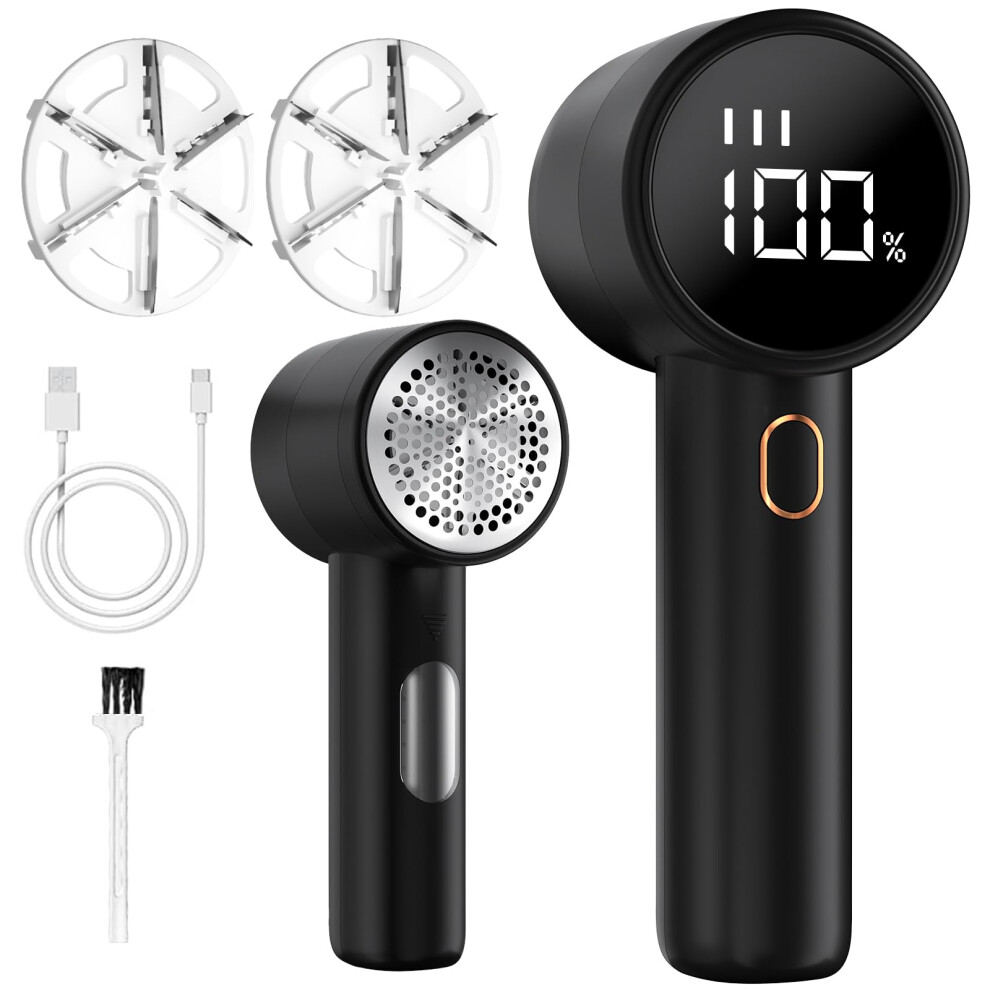 Bzgg Fabric Shaver, Portable Rechargeable Electric Lint Remover, 3 Speeds Adjustable Debobbler, Led Display Bobble Remover For Clothes, Lint Shaver