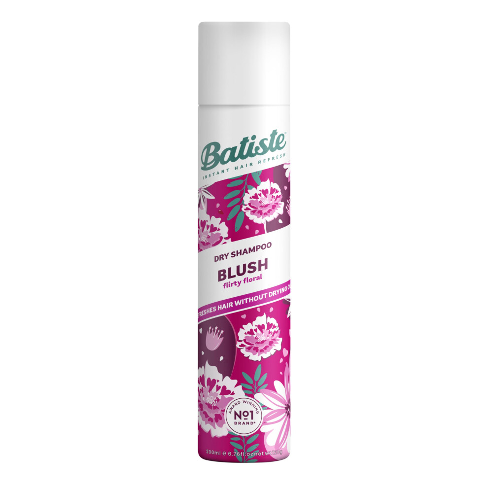 Batiste Dry Shampoo In Blush 200Ml, Floral & Flirty Fragrance, No Rinse Spray To Refresh Hair In Between Washes (Packing May Vary)