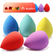 BEAKEY Makeup Sponges 5 Pcs, Non-Latex, Blender Beauty Soft Foundation Sponge, High Density Makeup Sponge for Foundation, Liquid, Creams and Powders
